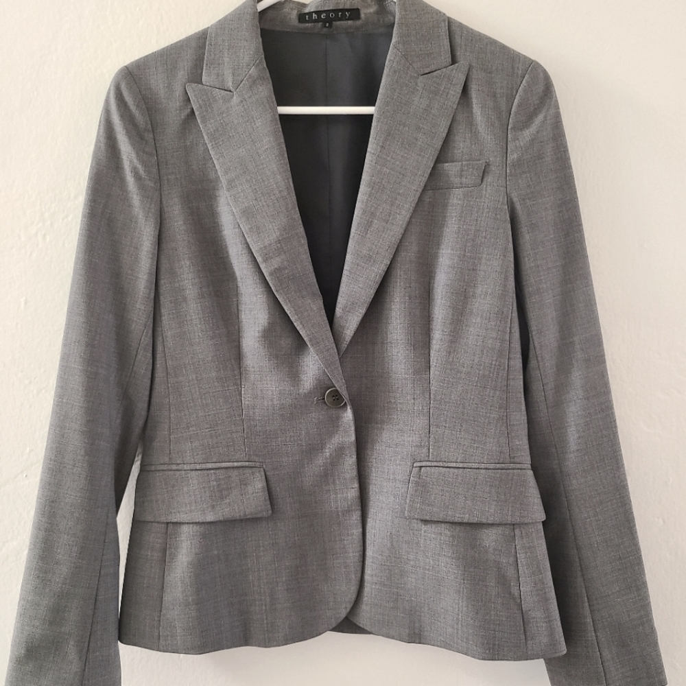 Gray Theory Blazer - Size 2 - Made in USA